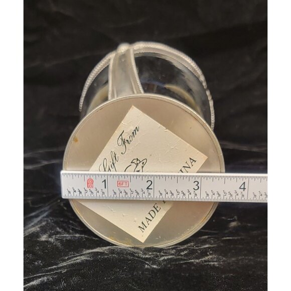 Vintage FTD Pewter and Glass Cross Urn Chalice Decorative Vase - Picture 3 of 16